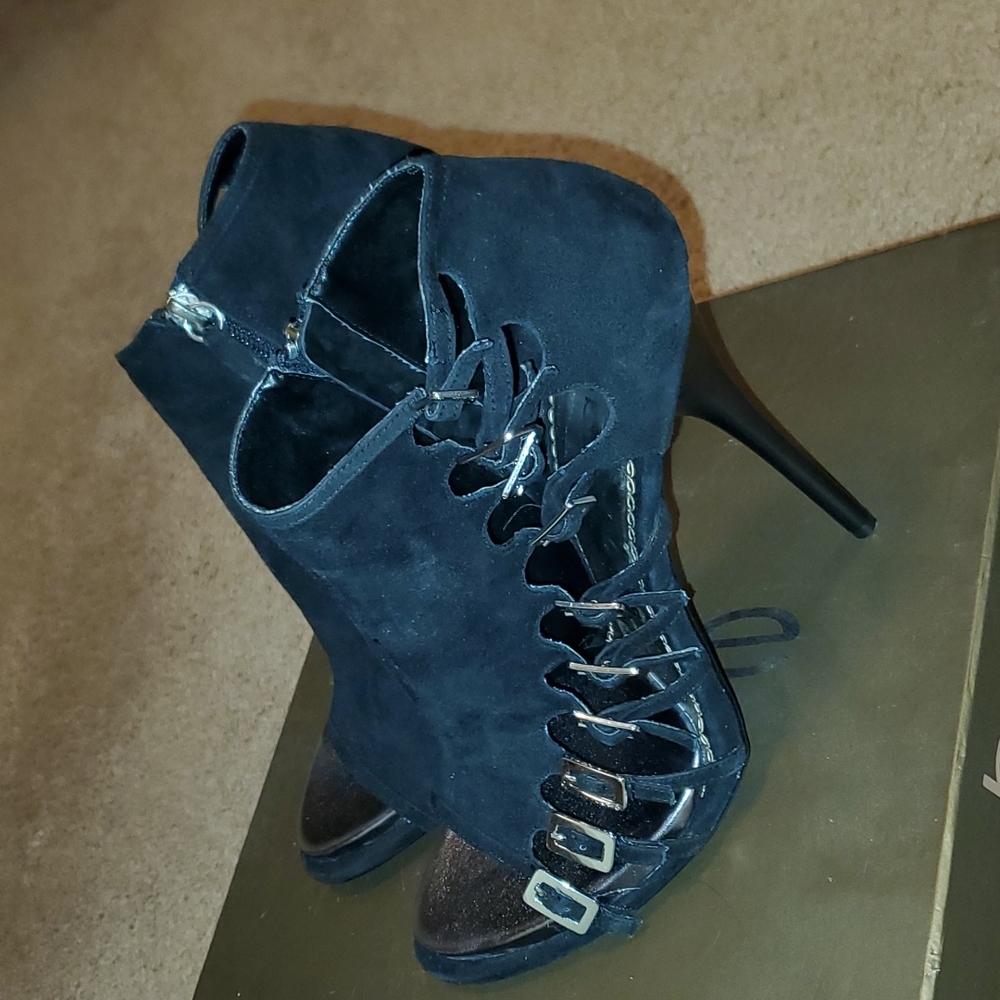 Black bebe heels shoes